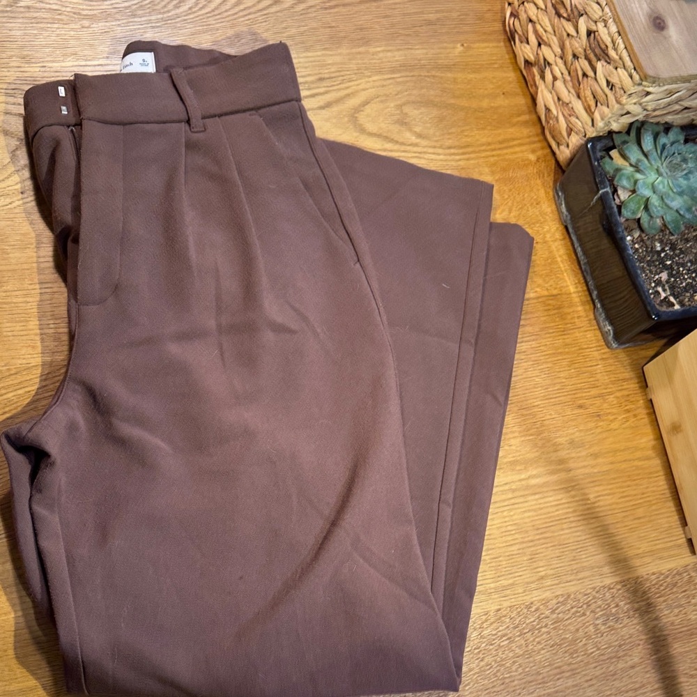 Abercrombie & Fitch Women's Chocolate 🍫 Brown Wide Leg Pants